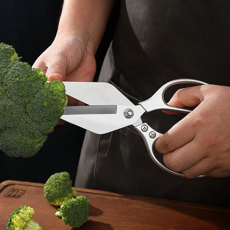 Stainless Steel Heavy Duty Multifunctional Kitchen Scissors Chicken Bone Poultry Shears with Aluminum Alloy Handle Ultra Sharp