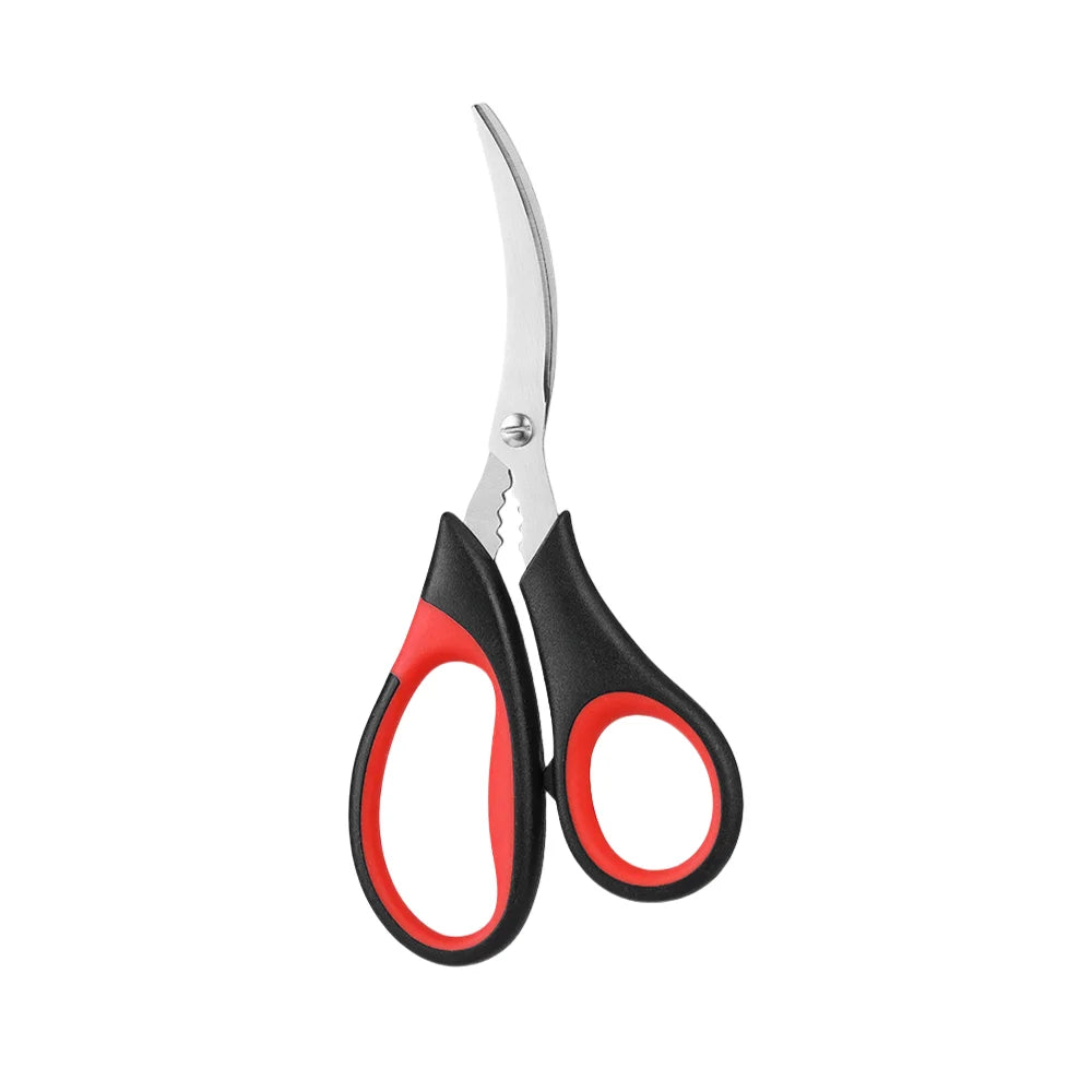 Professional High Quality Stainless Steel Kitchen Scissors with Plastic Handle Heavy Duty Shrimp Vein Scissors