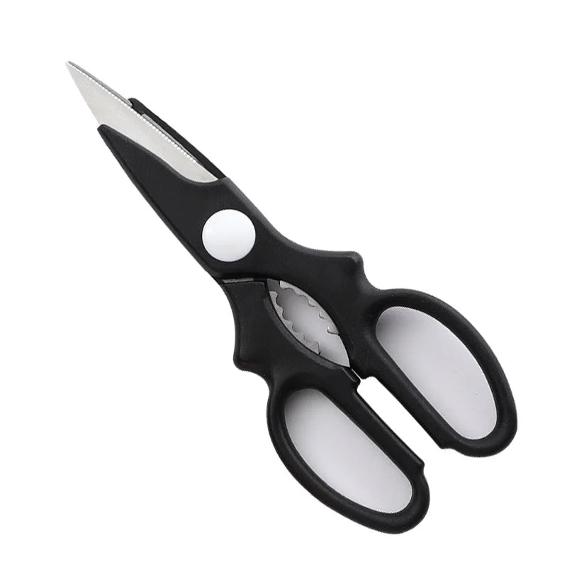 8.2 Inch Black Poultry Shears Heavy Duty Cook Meat Scissors with PP Handle All-Purpose Household Chicken Bone Scissors