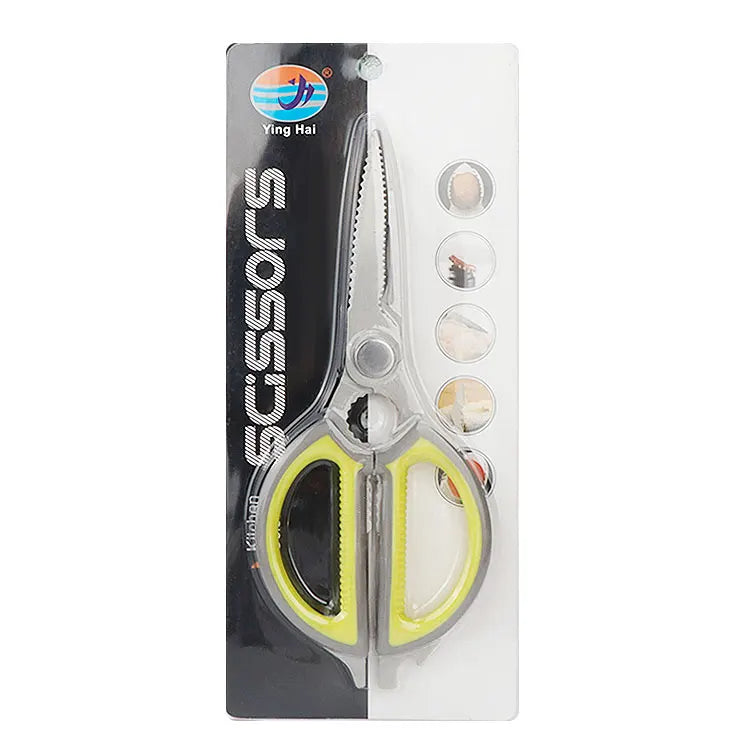 Heavy Duty Stainless Steel Household Multifunctional Meat Cutting Kitchen Scissor with Plastic Handle