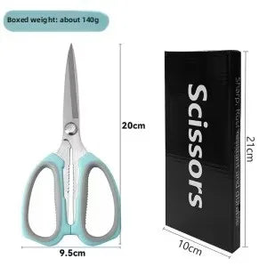Heavy-Duty Stainless Steel Kitchen Scissors with Plastic Handle Multi-Purpose Outdoor Cutting Tool for Meat Household Use