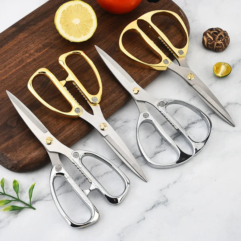 Professional Heavy Duty Stainless Steel Kitchen Utility Cooking Shears & Meat Scissors Aluminum Alloy Handles Ultra Sharp Blades