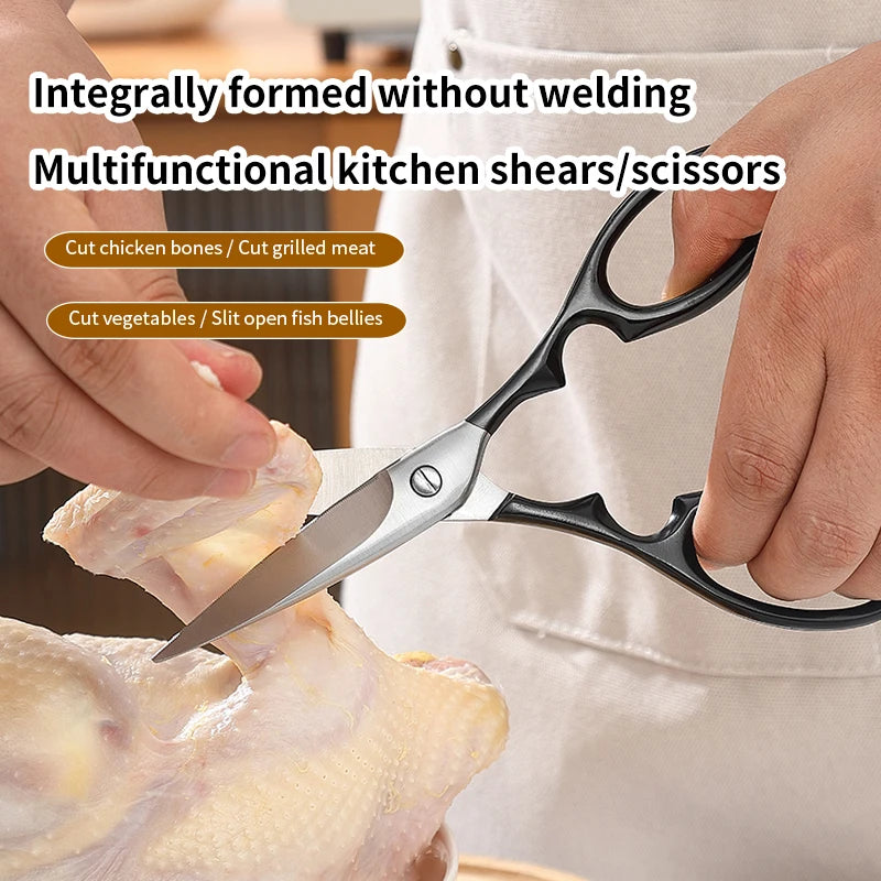 Heavy Duty Stainless Steel Multifunctional Kitchen Cooking Scissors-Premium Food Shears Ultra Sharp Blades Eco-Friendly