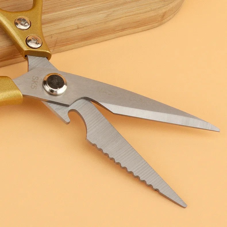 High Quality Industrial Grade Stainless Steel Kitchen Scissors Multifunctional Heavy-Duty Shear Seafood Household DIY Ultra