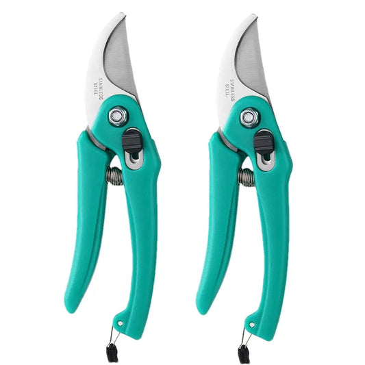 Multifunction Industrial DIY Grade Bypass Tree Pruning Tool Stainless Steel Gardening Pruning Shears Anti-Slip Grip Green