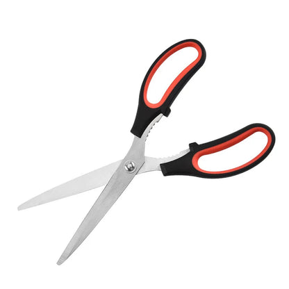 Hot Selling Korean Stainless Steel BBQ Scissors with Walnut Cracker Function Kitchen Shears Featuring Plastic Handle