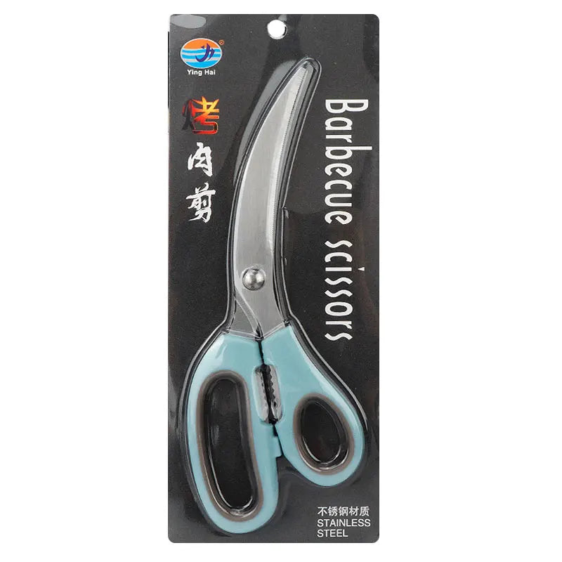 Portable Eco-Friendly Ultra Sharp Stainless Steel Meat Scissors Heavy Duty Dishwasher Safe South Korea Style for Kitchen Food
