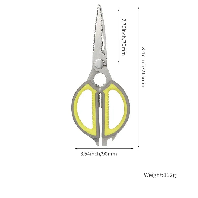 Heavy Duty Stainless Steel Household Multifunctional Meat Cutting Kitchen Scissor with Plastic Handle
