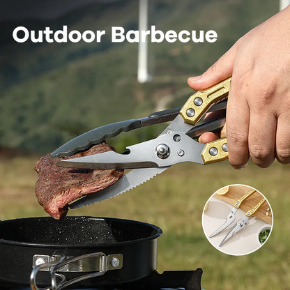 Direct Sale Durable Heavy Duty Stainless Steel Meat Scissor Kitchen Essentials with Aluminum Alloy Handle