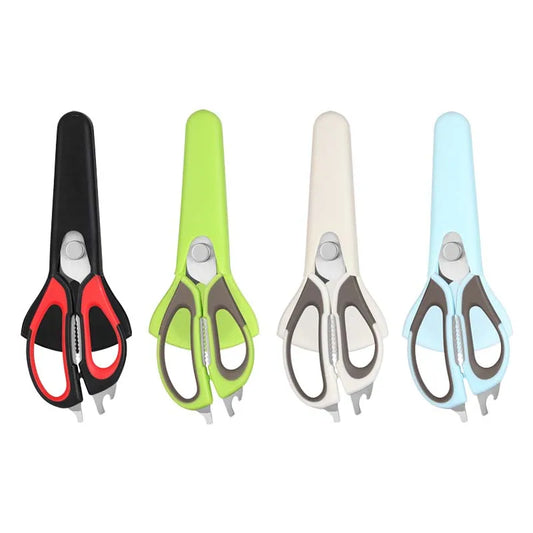 9 Inch Heavy Duty Stainless Steel Kitchen Scissors Household Chicken Scissor for Vegetables and Food Nut Cracker Included