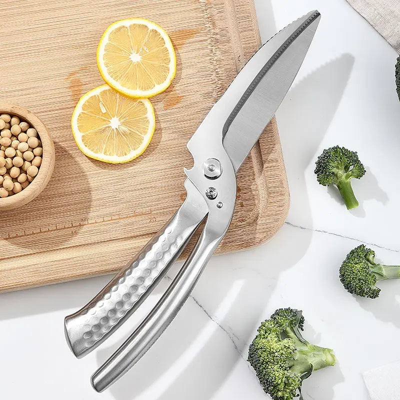 Factory Outlet Eco-Friendly Stainless Steel Heavy Duty Ultra Sharp 4MM Thickness 2-In-1 Professional Kitchen Shears Scissors