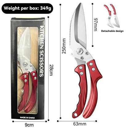 Premium Heavy-Duty Stainless Steel Kitchen Scissors Multifunctional and Disassemblable for Efficient Chicken Bone Trimming