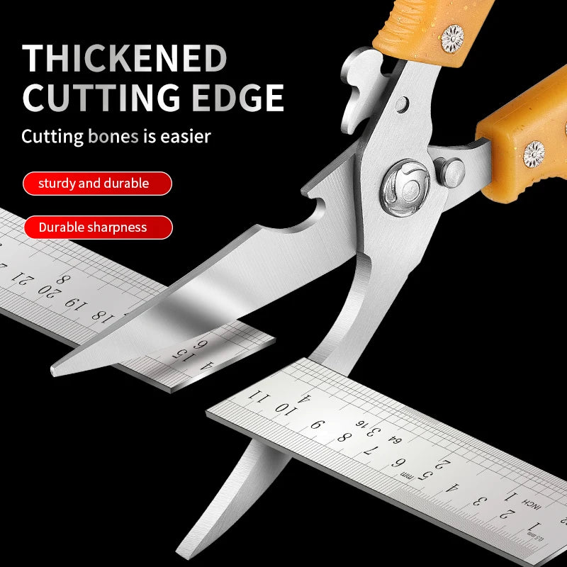 Professional 2Cr13 Stainless Steel Kitchen Tool Heavy Duty Eco-Friendly Poultry Shears Thickened Chicken Bone Scissors
