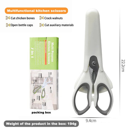 Premium Ultra-Sharp Multi-Function Heavy Duty Eco-Friendly Kitchen Scissors Stainless Steel Blades Plastic Dishwasher Safe