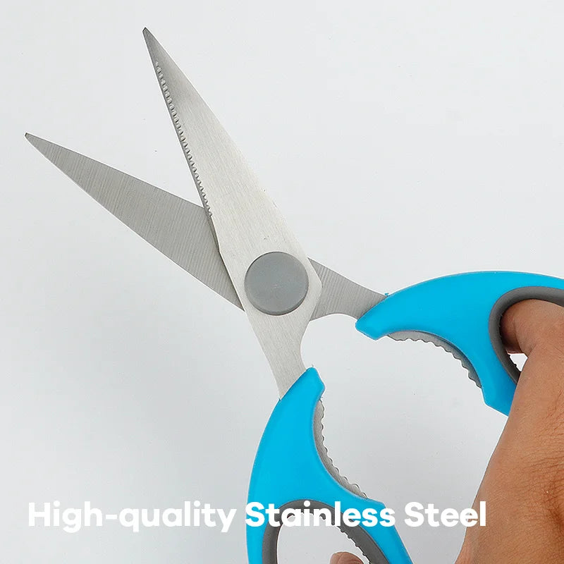 Heavy-Duty Stainless Steel Chicken Bone Scissors Kitchen Cooking Shears with Anti-Slip Handle for Vegetables Meat Seafood