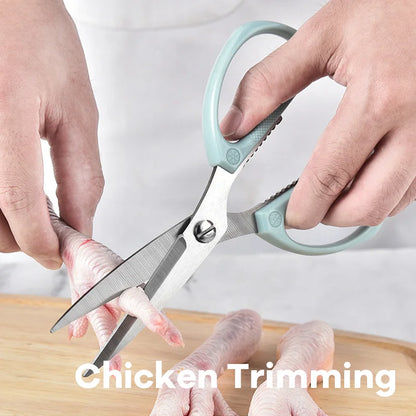 Free Samples 7.5 Inch Heavy Duty Kitchen Scissors Multi-Purpose Non-Slip Sharp Stainless Steel Poultry and Food Scissors