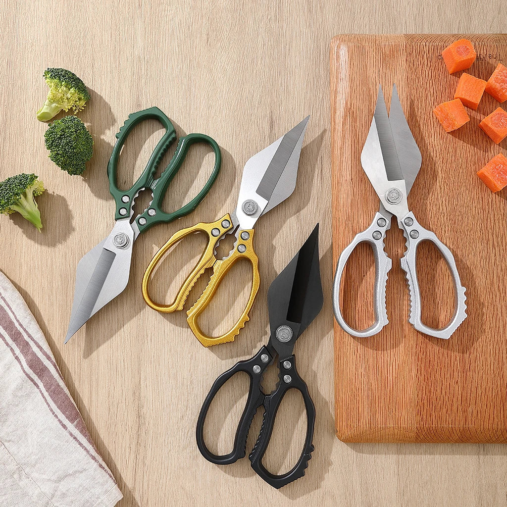 Multifunction Heavy-Duty Eco-Friendly Ultra Sharp Stainless Steel Kitchen Scissors Aluminum Alloy Handles Dishwasher Safe High