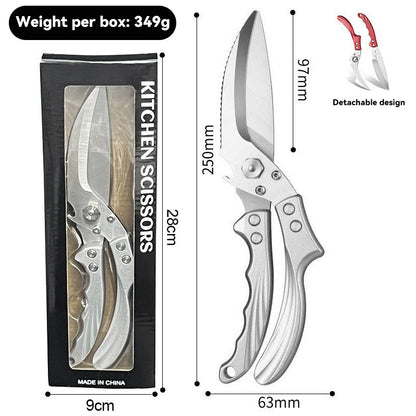 Premium Heavy-Duty Stainless Steel Kitchen Scissors Multifunctional and Disassemblable for Efficient Chicken Bone Trimming
