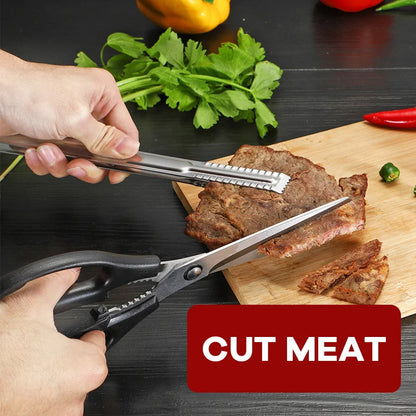 Korean BBQ Roast Scissors Multi-Functional Outdoor Camping & Home Kitchen Shears Sharp Stainless Steel Blade