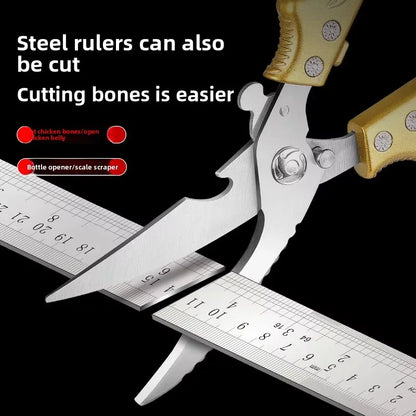Heavy-Duty Stainless Steel Kitchen Scissors Durable and Multifunctional Extremely Sharp for Cutting Chicken Bones and Meat