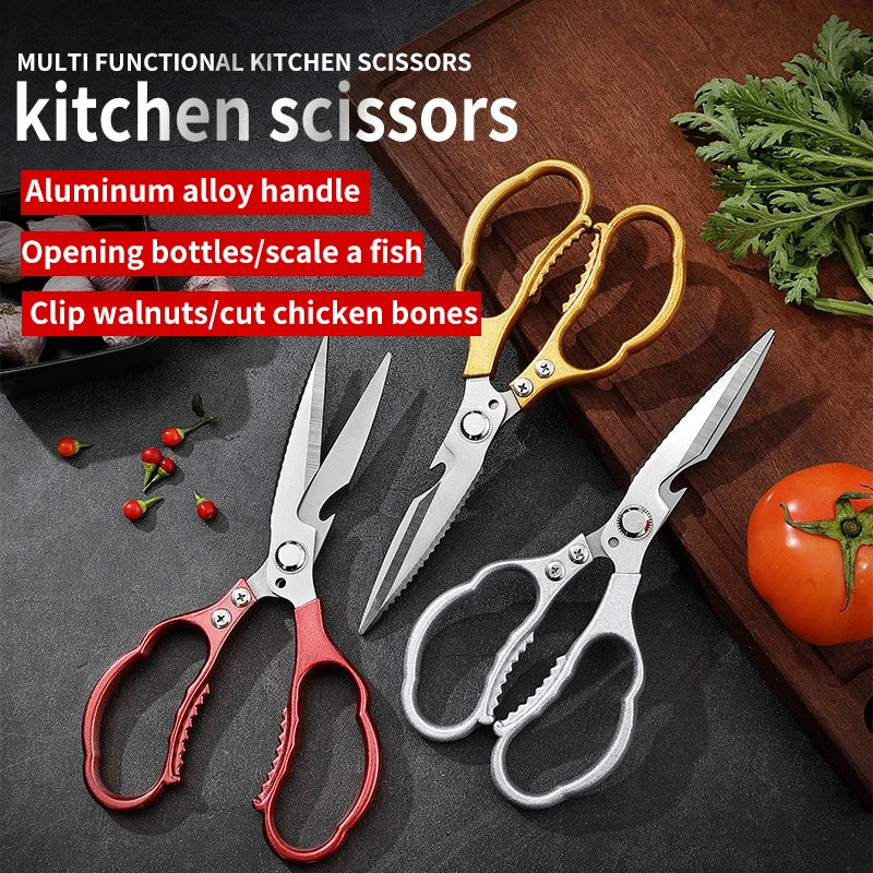Hot Sale Multifunctional Stainless Steel Scissors for Meat Fish Chicken Bones Kitchen Scissors for Efficient Meat Cutting