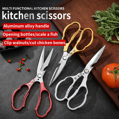 Hot Sale Multifunctional Stainless Steel Scissors for Meat Fish Chicken Bones Kitchen Scissors for Efficient Meat Cutting