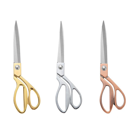 Premium Quality 2Cr13 Stainless Steel DIY Tailor's Scissors with Zinc Alloy Handles Partially Serrated Edge for Fabric Cutting