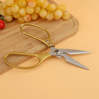 High Quality Industrial Grade Stainless Steel Kitchen Scissors Multifunctional Heavy-Duty Shear Seafood Household DIY Ultra