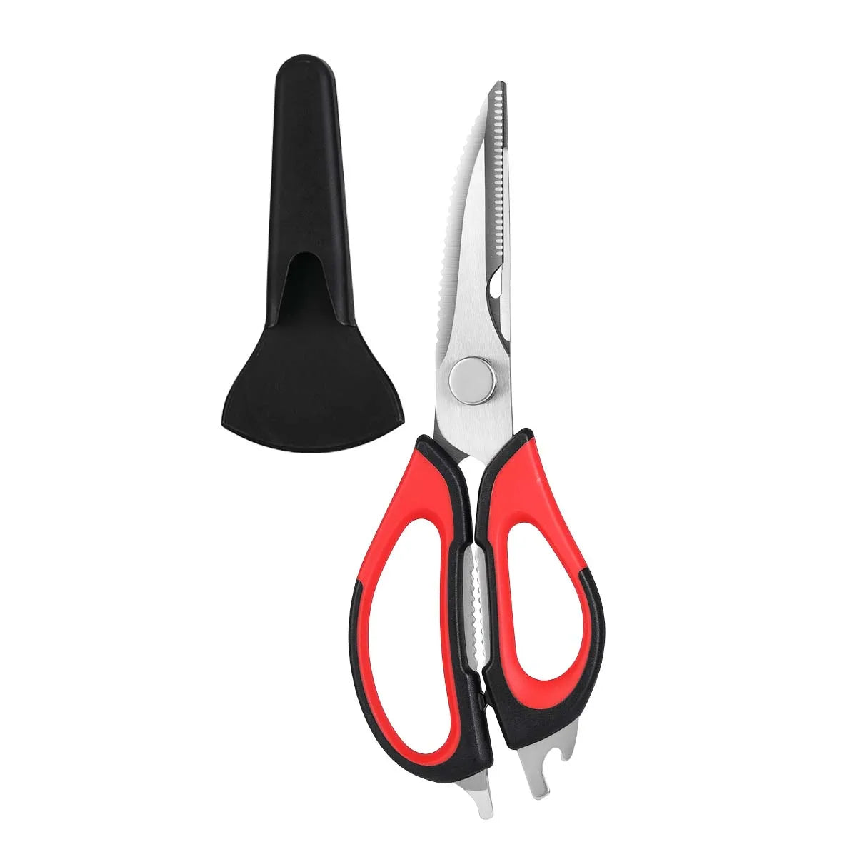 9 Inch Heavy Duty Stainless Steel Kitchen Scissors Household Chicken Scissor for Vegetables and Food Nut Cracker Included