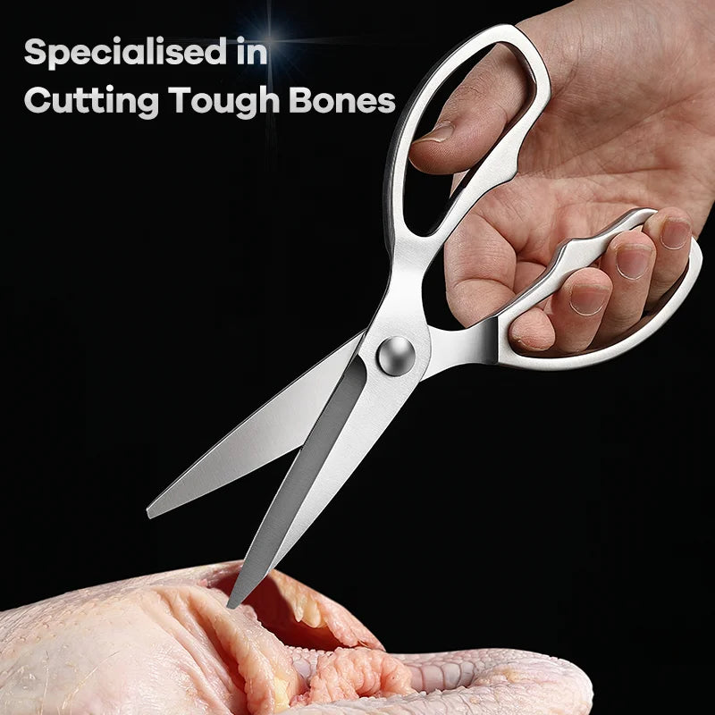 Premium 3cr14 Stainless Steel Kitchen Scissors Super Sharp Multipurpose Poultry Scissors