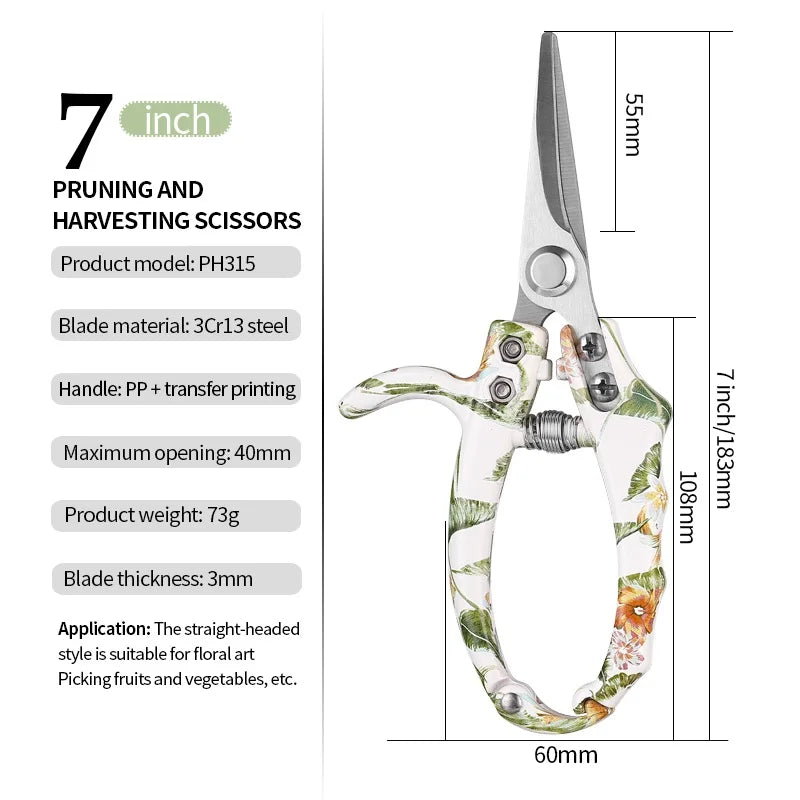 Garden Hand Tools Stainless Steel Multifunctional DIY Industrial Grade Anti-Slip Grip Bypass Grafting Knife Pruner