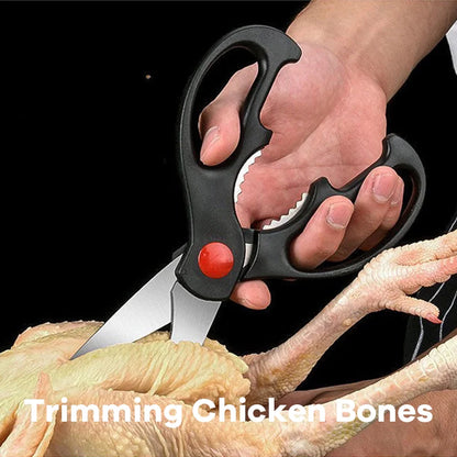 Multipurpose Kitchen Scissors Set with Sharp Stainless Steel Blade and Soft Handle for Chicken and Fish