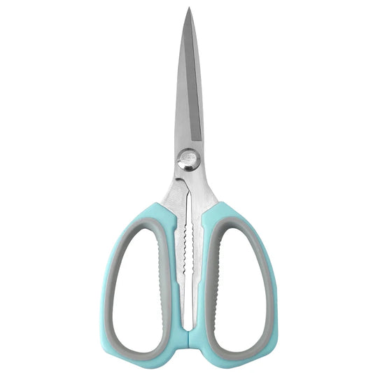 Heavy-Duty Stainless Steel Kitchen Scissors with Plastic Handle Multi-Purpose Outdoor Cutting Tool for Meat Household Use