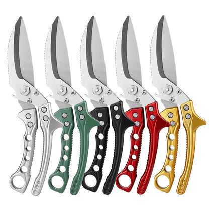 Heavy Duty 3Cr14 Stainless Steel Kitchen Shears Multi-Functional Chicken Poultry Shear with Aluminum Alloy Handle