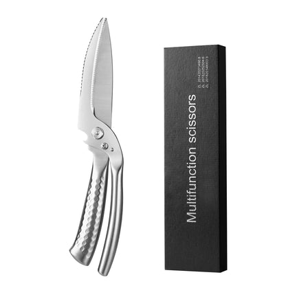 Factory Outlet Eco-Friendly Stainless Steel Heavy Duty Ultra Sharp 4MM Thickness 2-In-1 Professional Kitchen Shears Scissors