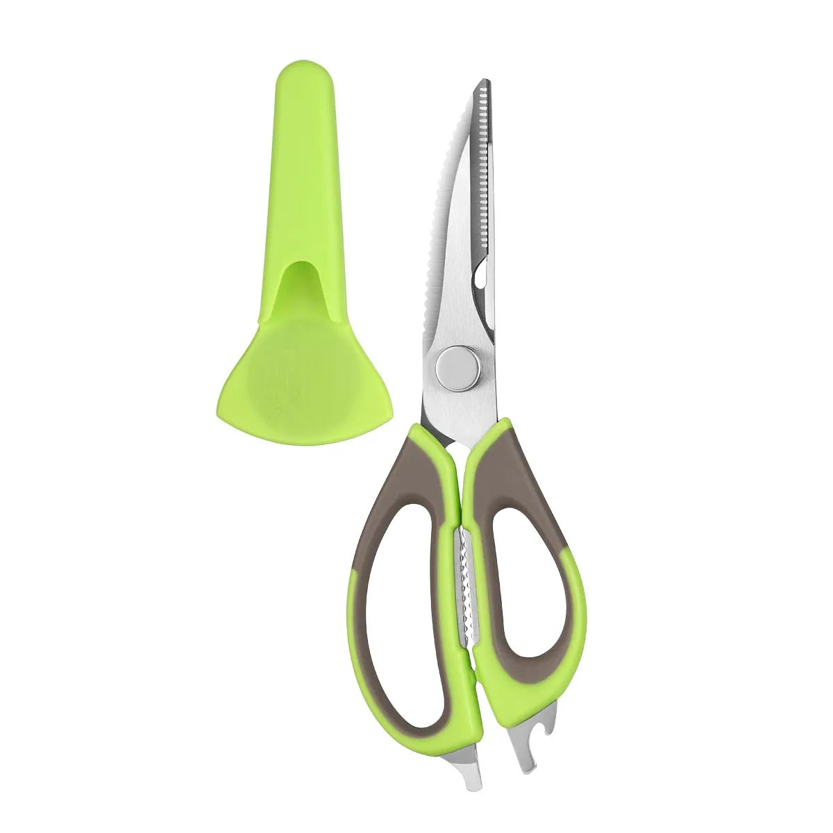 9 Inch Heavy Duty Stainless Steel Kitchen Scissors Household Chicken Scissor for Vegetables and Food Nut Cracker Included