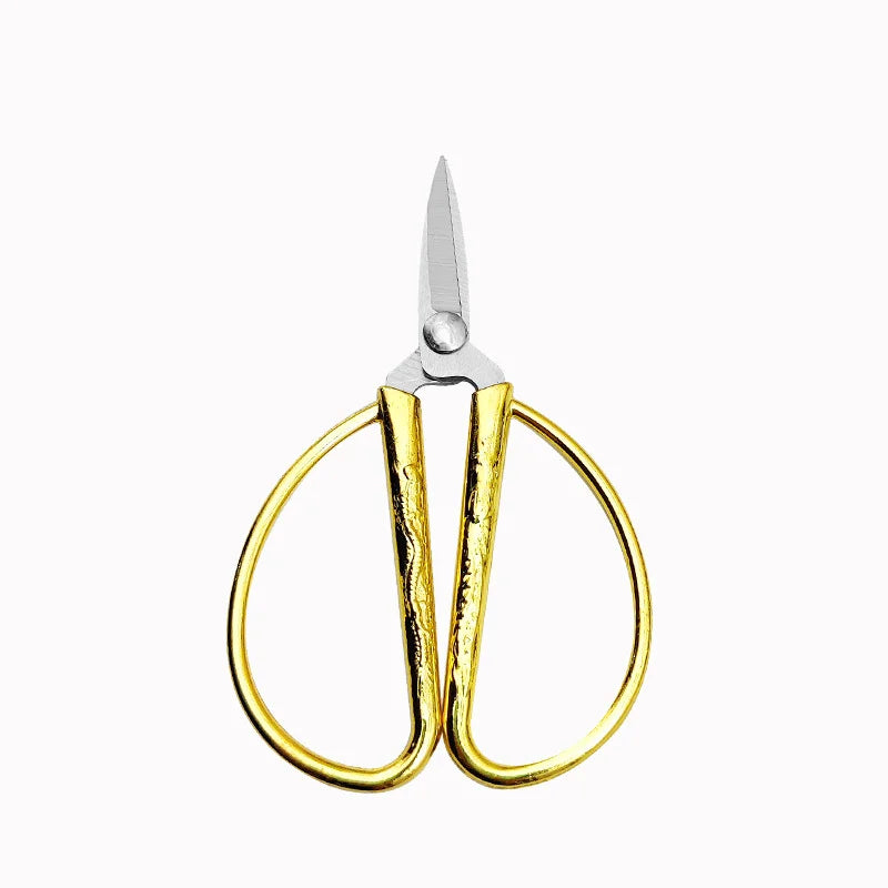 Dragon Phoenix Gold Scissors Vintage Metal DIY Household Sewing & Embroidery Shears Manual Paper Cutting Scissors