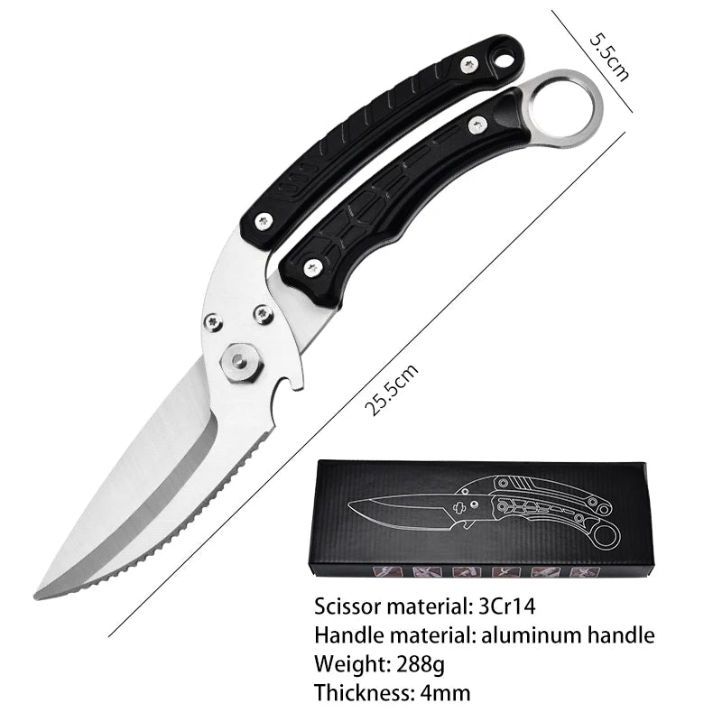 New Design Multi-Function Sharp Heavy Duty Poultry Shears 3cr14 Stainless Steel Blades Aluminum Handles for Kitchen Meat Cutting