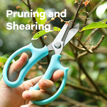 Hot Selling  Home Garden Pruning Scissors Flower Branch Tree Trimmers with Plastic Handle Factory Price for Flower Shops