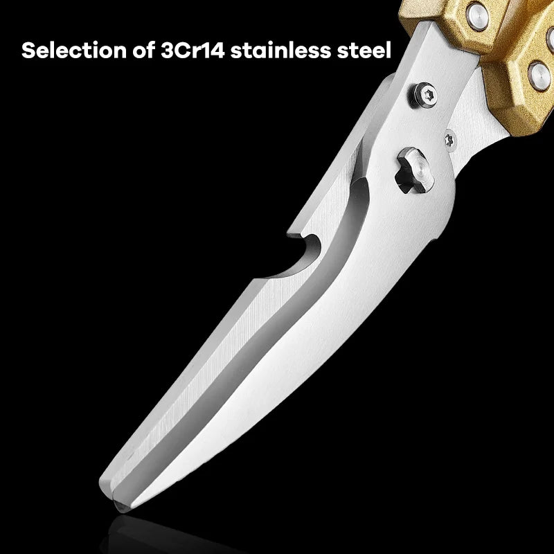 Direct Sale Durable Heavy Duty Stainless Steel Meat Scissor Kitchen Essentials with Aluminum Alloy Handle