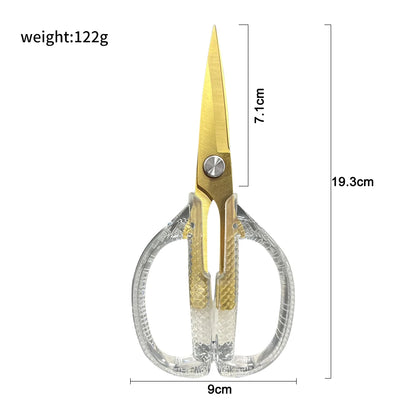 Multi-Purpose Heavy Duty 3Cr14 Stainless Steel Acrylic Handles Household Poultry Scissors Professional Kitchen Shears