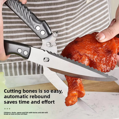 Heavy Duty Detachable Poultry Shears Stainless Steel Knife Scissors with Aluminium Alloy Handle for Kitchen Use