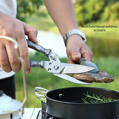 Heavy Duty Kitchen Utensils Multifunction Cooking Scissors 3Cr14 Steel Chicken Bone Poultry Shear