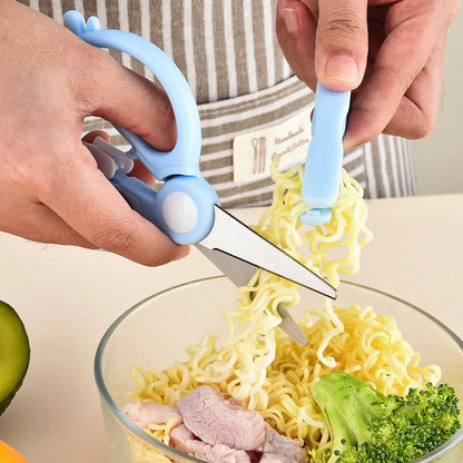 High Quality Heavy Duty Children's Complementary Food Kitchen Scissors Ultra Sharp Eco-Friendly Plastic Handle for Cutting
