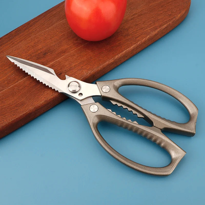 Japanese Super Sharp Stainless Steel Kitchen Scissors Heavy Duty Multifunctional Cutting Shears with Aluminum Alloy Handle