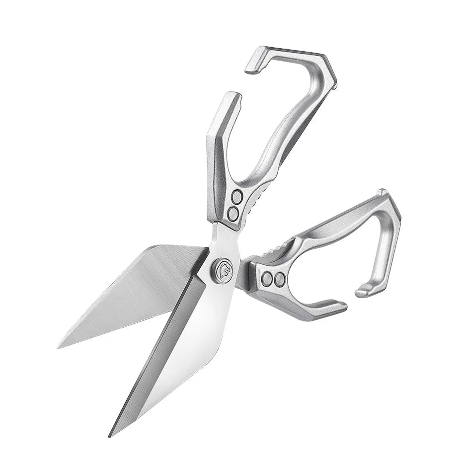 Multi-Purpose Heavy Duty 3Cr14 Stainless Steel Kitchen Utility Scissors with Aluminum Alloy Handles for Meat and Chicken Cutting