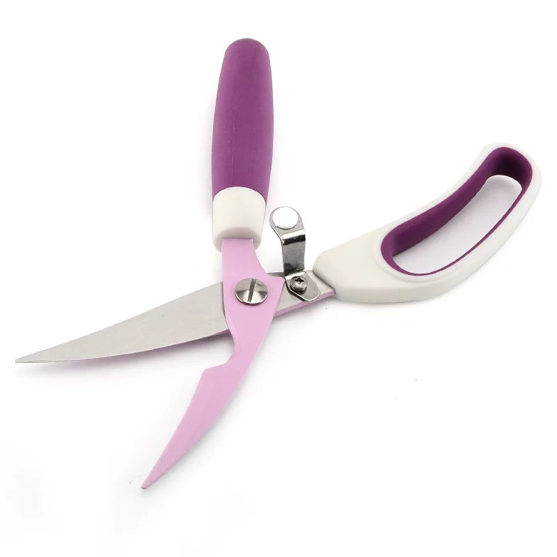 High Quality Eco-Friendly Heavy-Duty 2Cr13 Stainless Steel Ultra Sharp Multifunctional Kitchen Scissors Poultry Shears PP+TPR
