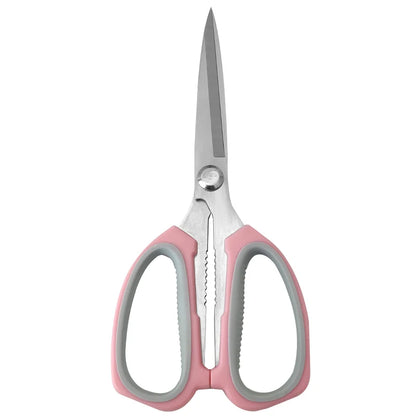 Heavy-Duty Stainless Steel Kitchen Scissors with Plastic Handle Multi-Purpose Outdoor Cutting Tool for Meat Household Use
