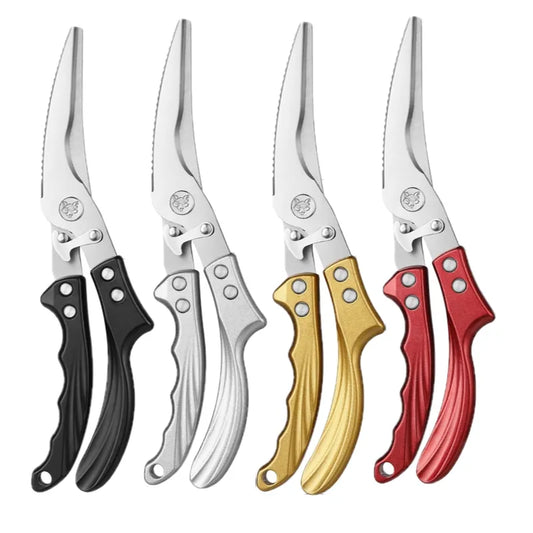Heavy Duty Powerful Stainless Steel Poultry Shears Kitchen Chicken Bone Shears Aluminum Alloy Handle Eco-Friendly Ultra Sharp