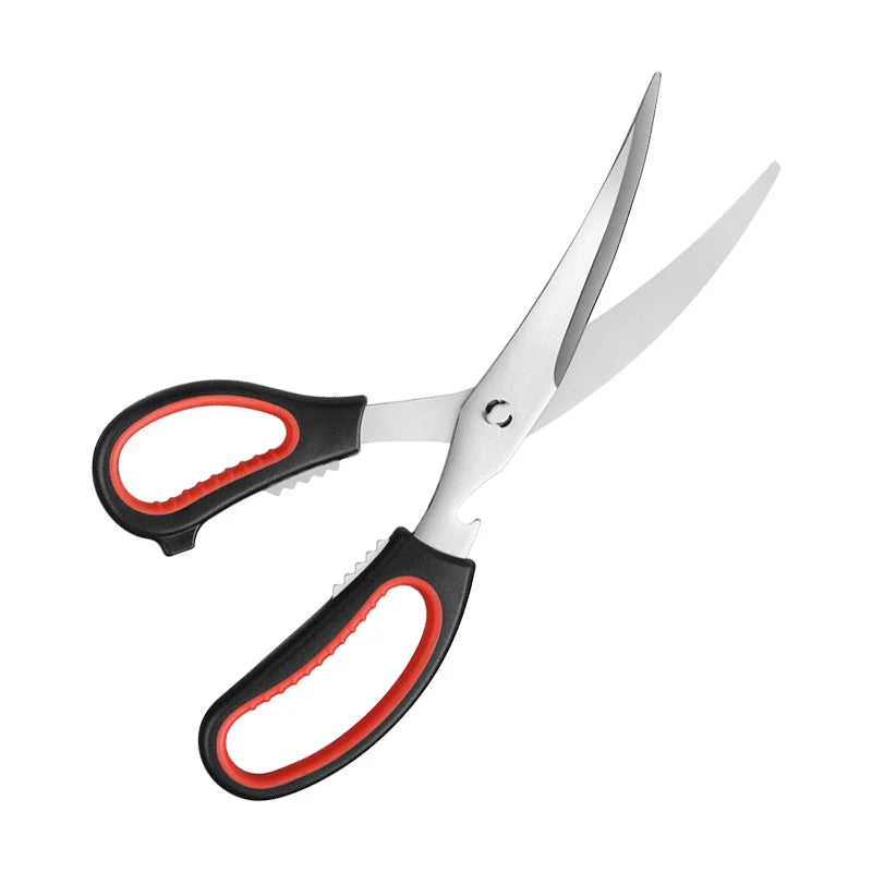Multifunctional Heavy-Duty Stainless Steel Kitchen Scissors Nut Cracker and Detachable Feature Essentials for the Kitchen